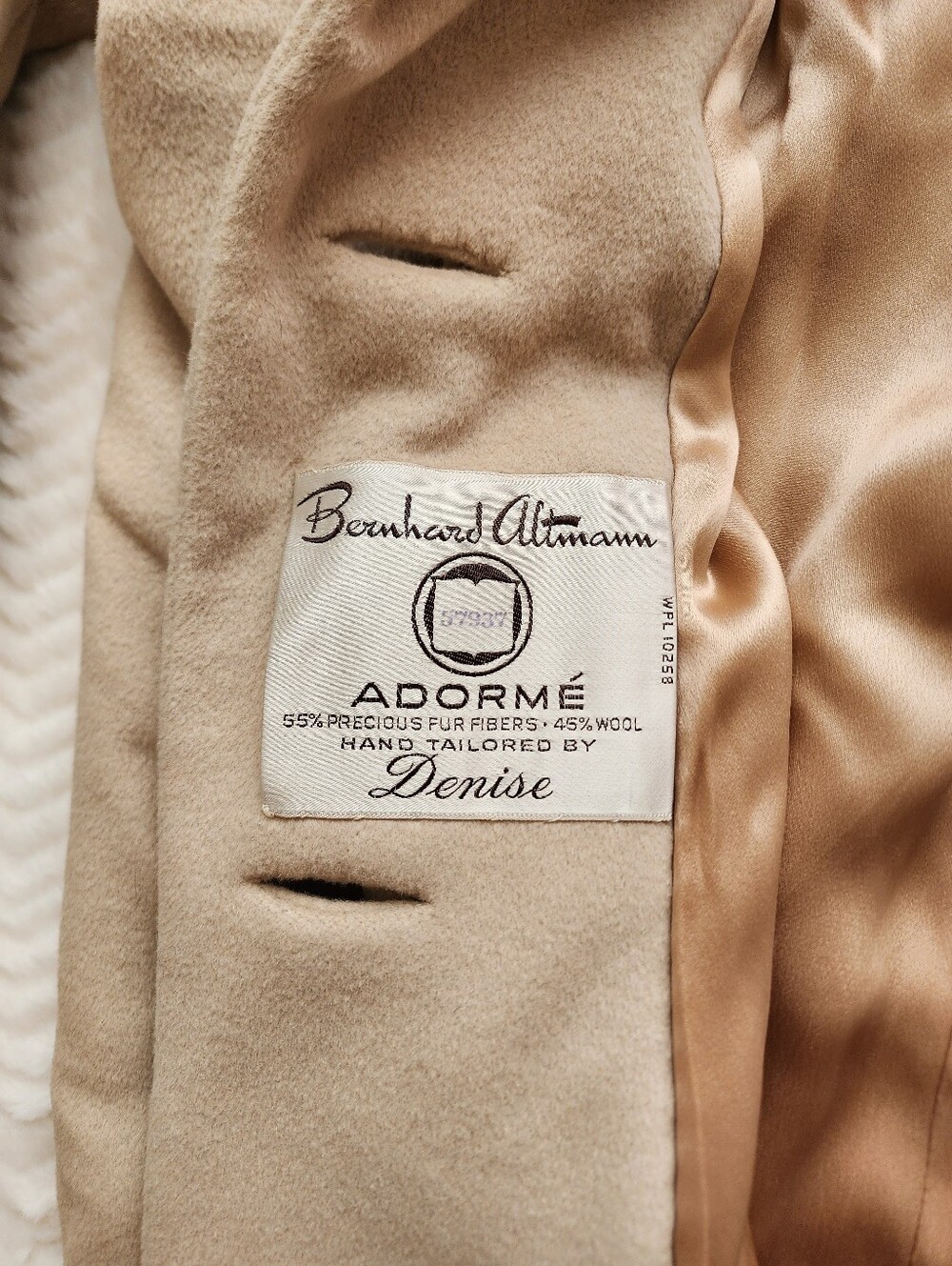 Bernhard Altmann Vintage Wool Coat With Fur Collar